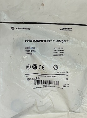 ALLENBRADLEY42KLL2LBF4BMiniSightPHOTOSWITCH传感器红色1130VDC