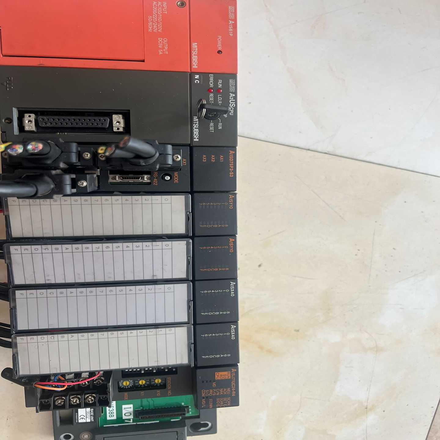 议价拆机三菱一套PLC，A2USCPU，A1SD75P3-S3，