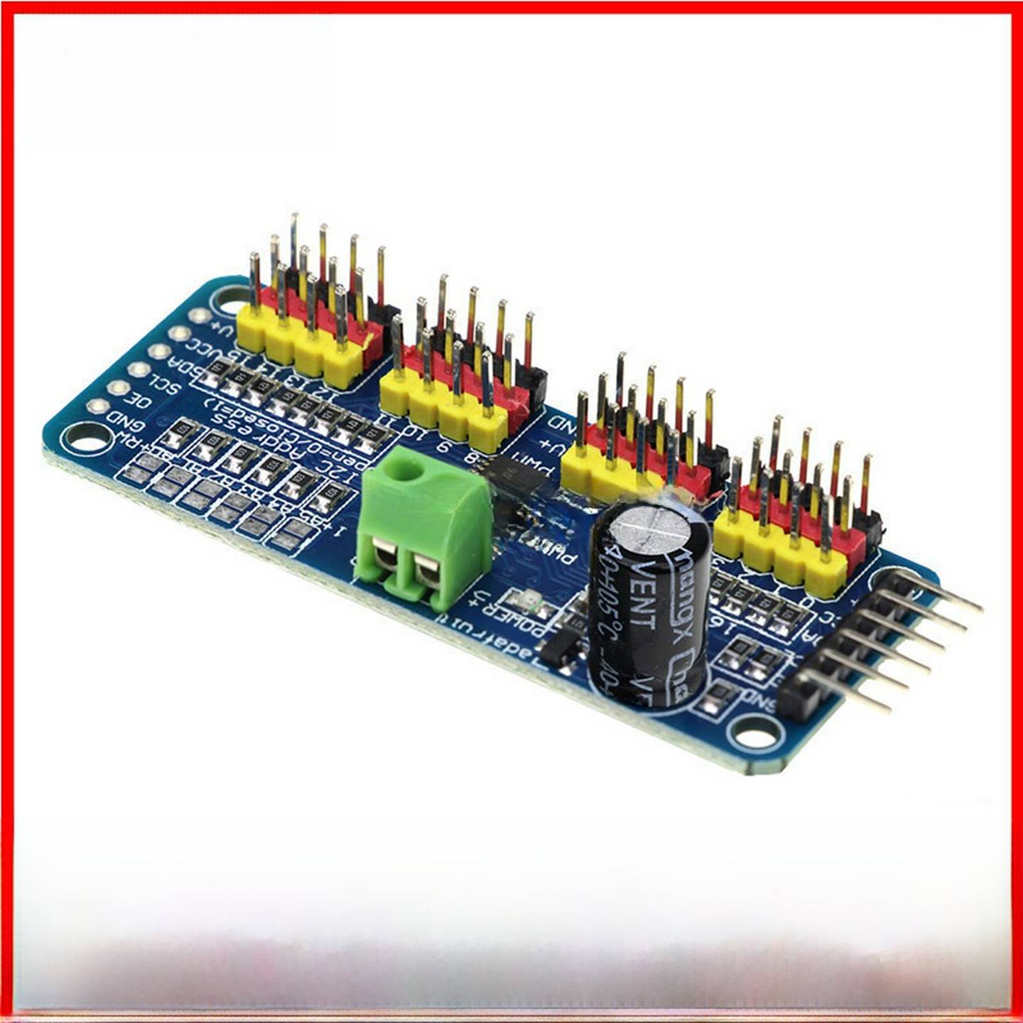 16路PWM舵机驱动板PCA9685控制器机器人IIC适用MG90SSG90MG995