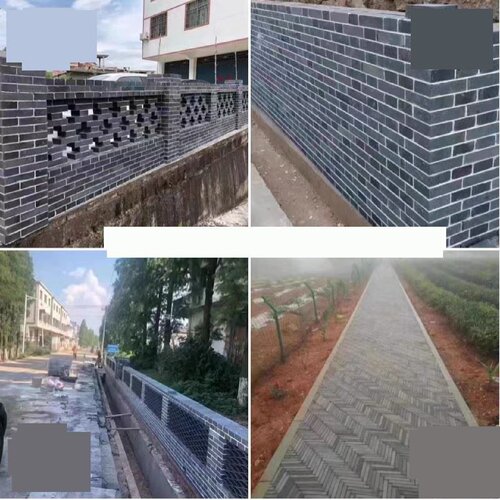仿古青砖古建条砖小青砖条八五半砖中式庭院子人字形铺地青砖面砖