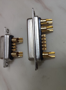 议价镀金30A 40A长脚D-SUB现货13W3 7W2母孔航空接头 大功率插座