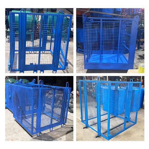 加气砖吊笼钢筋吊笼建筑工地上料升降笼高空作业起砖吊笼网格吊篮