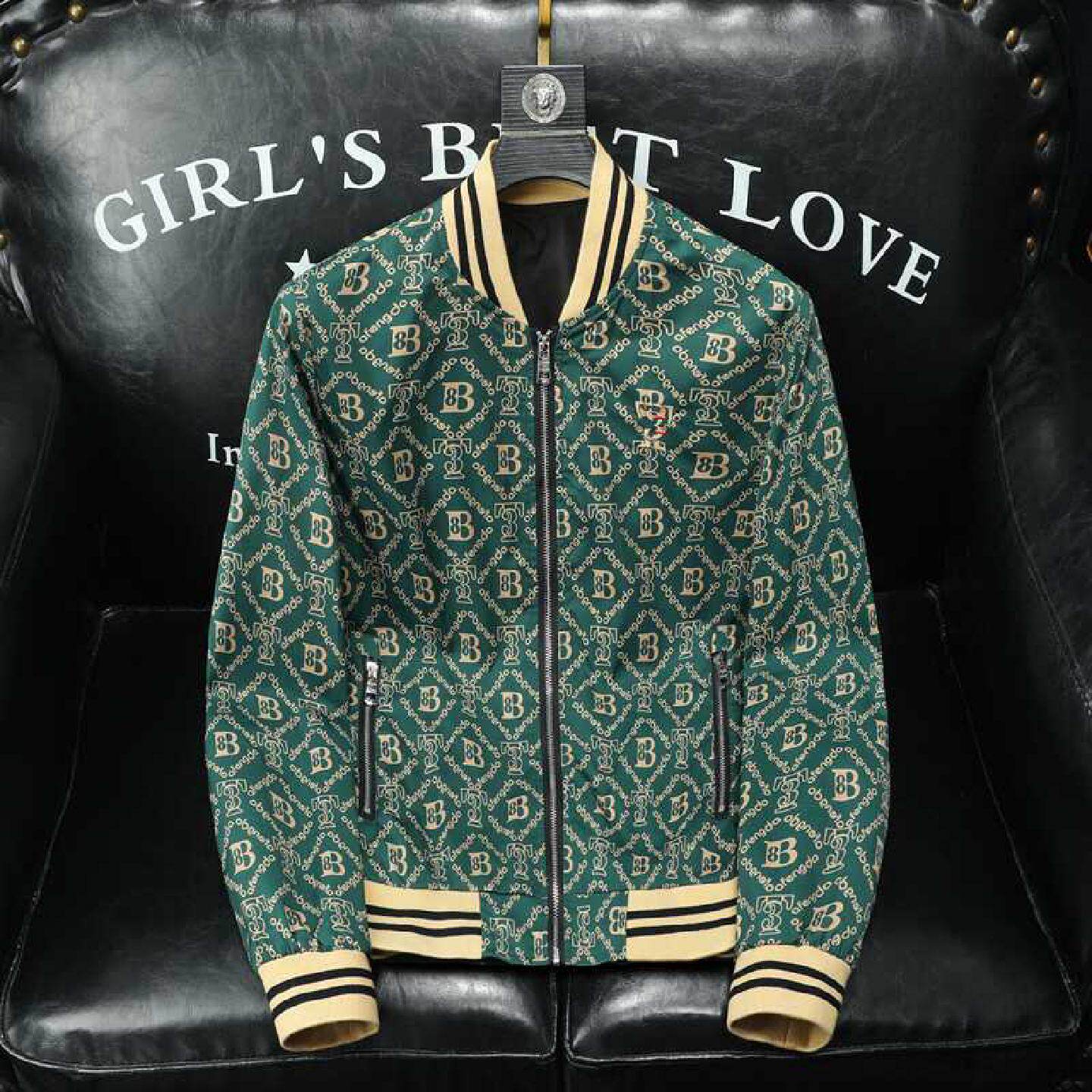 欧货高端立领夹克男士时尚青年旅行拉链衫欧洲站潮牌大码休闲外套