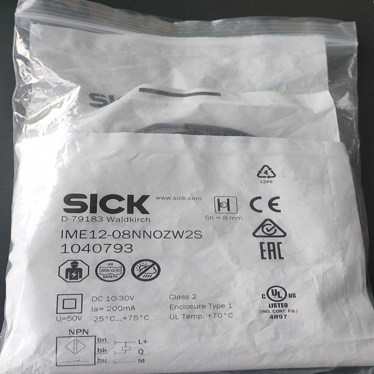 德国SICK传感器货号1040793IME12-08NN询价