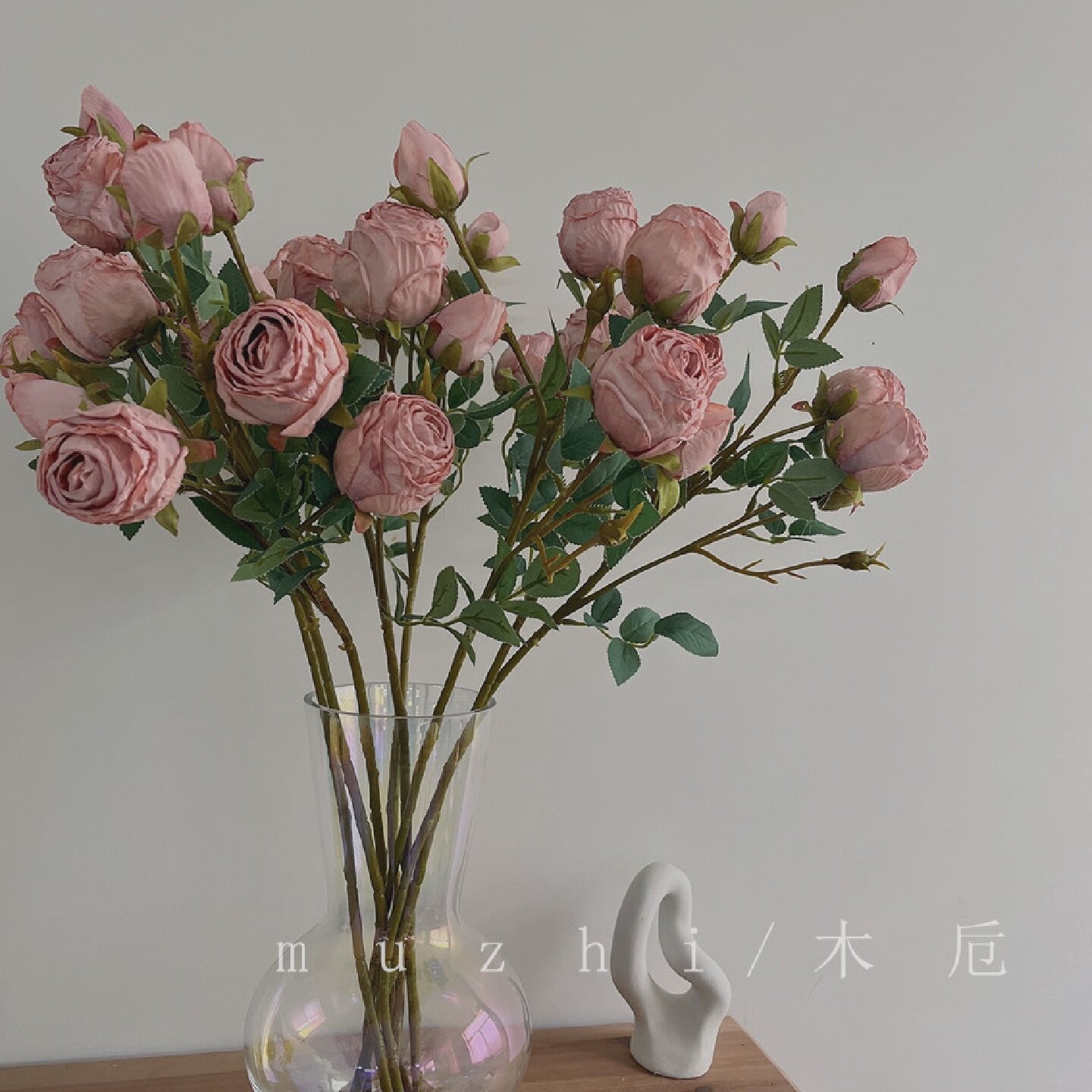 仿真花高枝高档新款客厅婚礼布置假花摆设玫瑰花花束插花绢花装饰