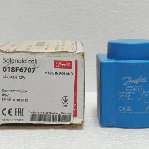 Danfoss Solenoid Coil 24V 50Hz 12W IP67 Type BE024AS MPN 018