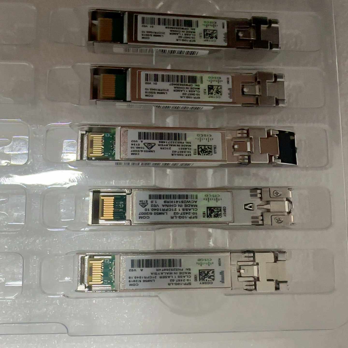 询价~思科SFP-10G-LR 工包光模块，新款绿色镭射，实物