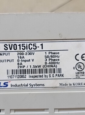 询价-LS变频器型号SV015ic511.5Kw220v