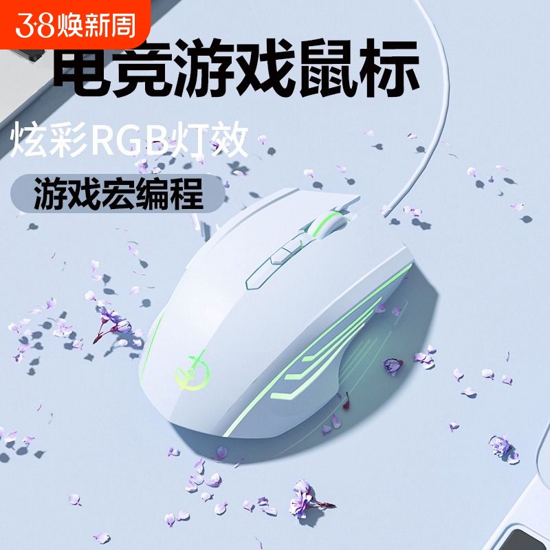 剑圣一族鼠有线游戏电竞专用静音机械办公USB适用电脑笔记本