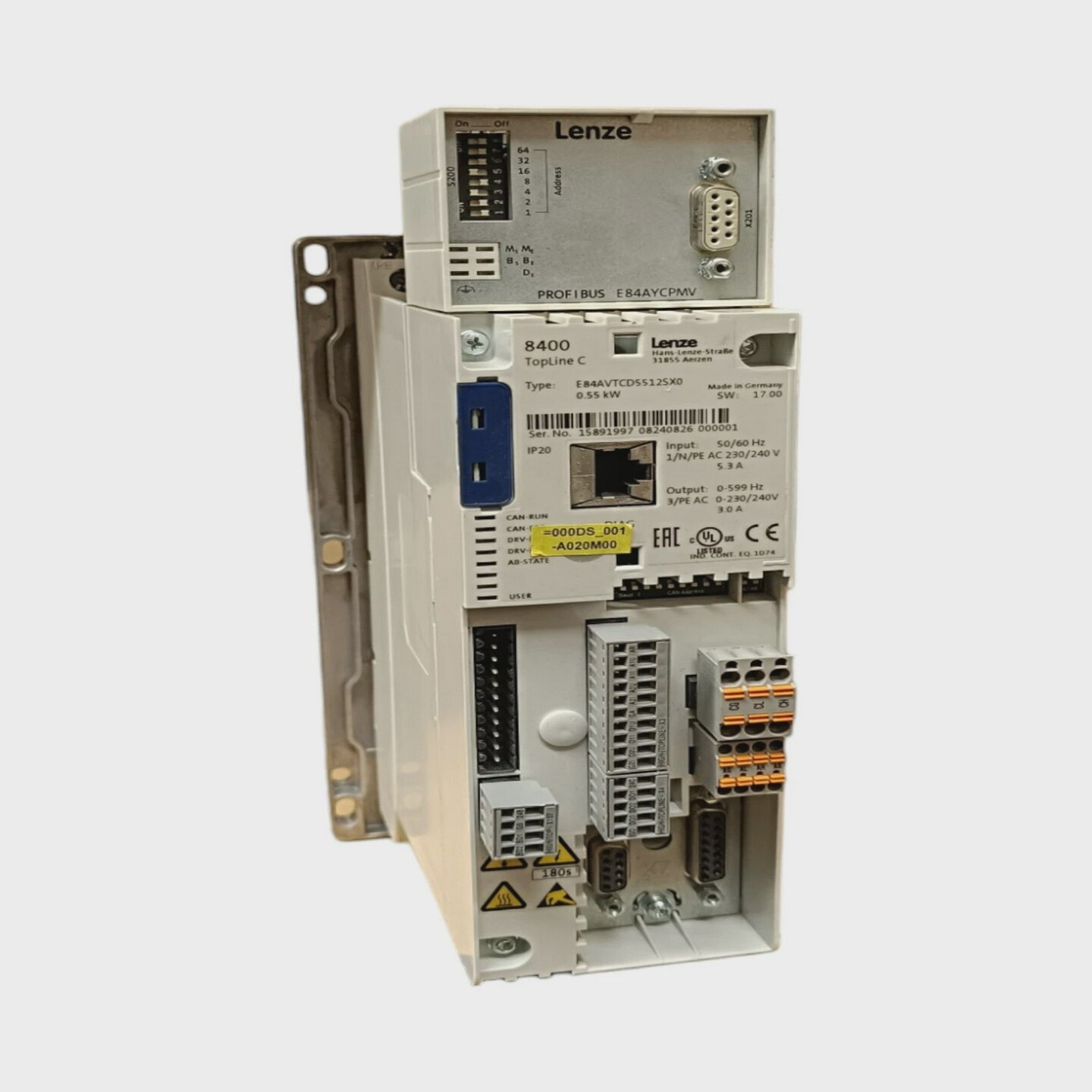 LENZE8400ToplineCE84AVTCD5512SX0Incl.ProfibusE84AYCPM