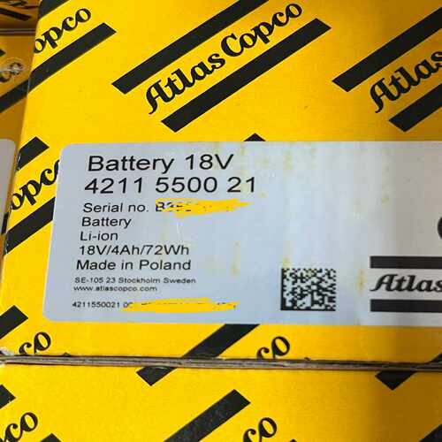 配件ATLAS COPCO阿特拉斯电池18V4Ah电动拧紧扳手BCV BCP 42议价