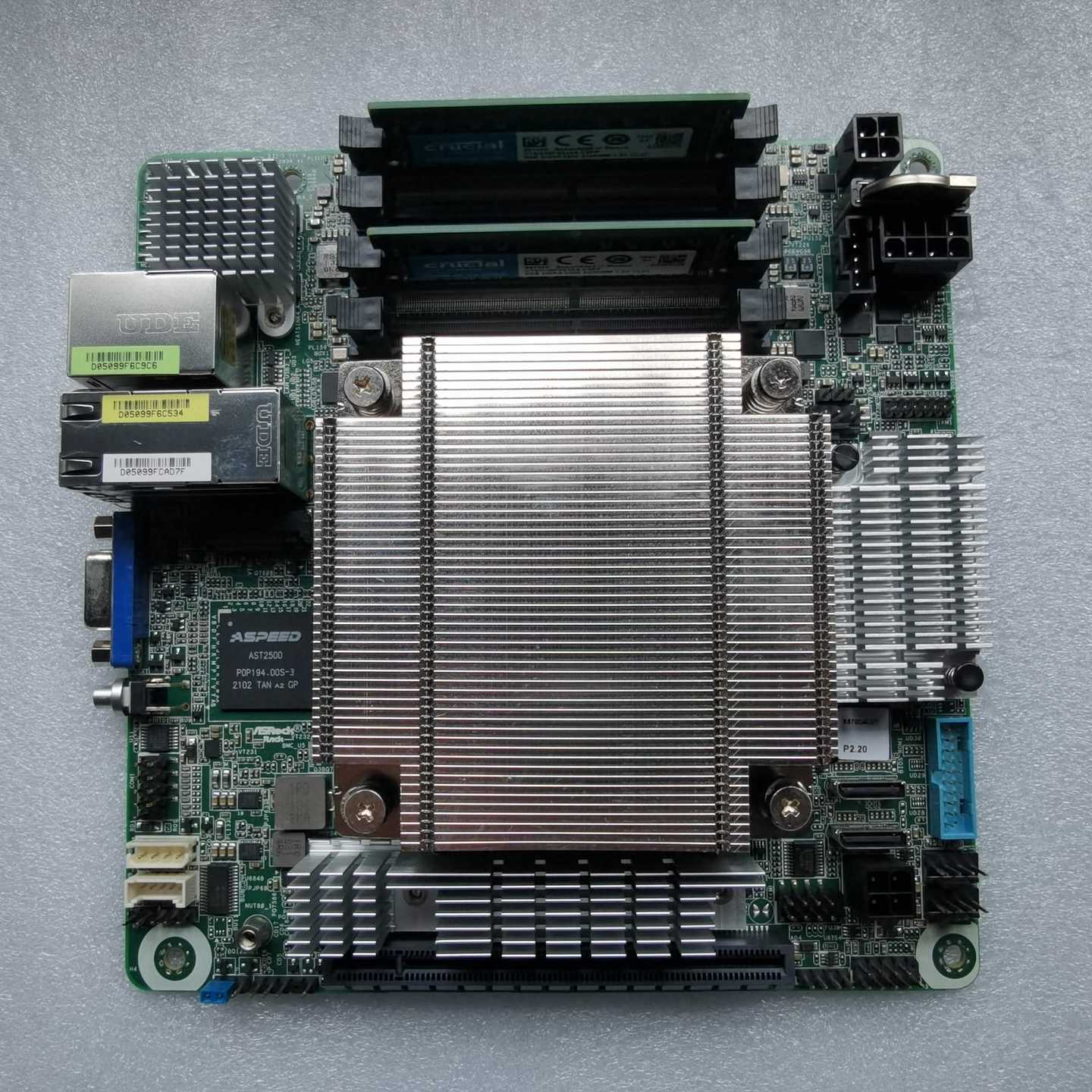 (议价)永擎X570D4I-2T服务器工作站主板,4条SO-DIMM