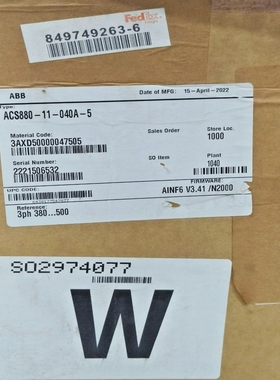 NEWABBACS880-11-040A-5HVACVARIABLEFREQUENCYDRIVE22kW