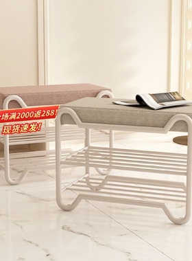 奶油风入户换鞋凳家用小户型玄关简约网红凳进门穿鞋可坐鞋柜凳子