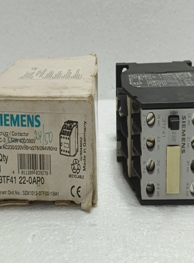 SIEMENS3TF4122-0AP0Contactor5.5kWAC-32NO2NC230V50/6