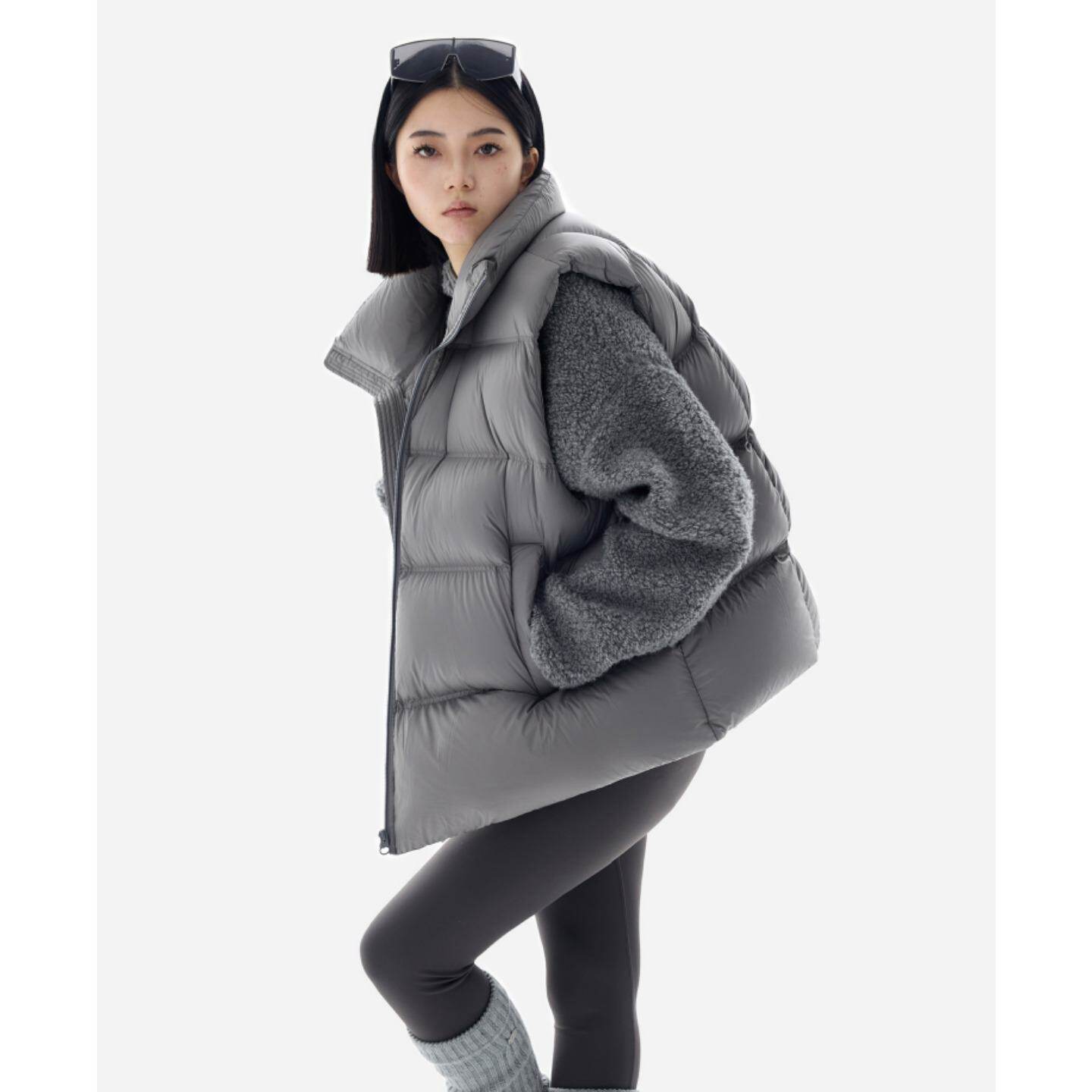 白鸭绒羽绒服马甲背心女士秋冬外穿2025新款泡芙保暖马夹坎肩外套