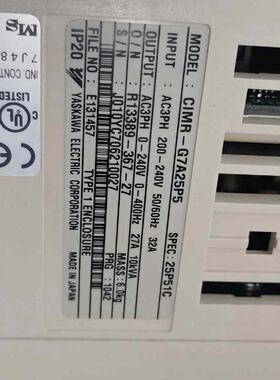 安川G7CIMRG7A25P5CIMRG拍前询价下单