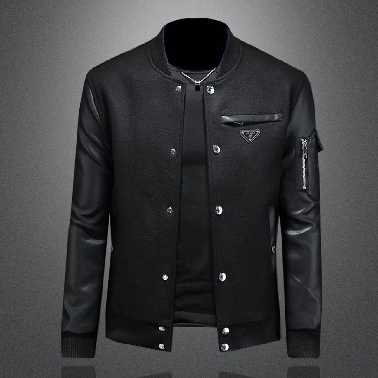 欧货棒球领夹克外套男士休闲直筒运动开衫飞行外套秋冬新款潮流上