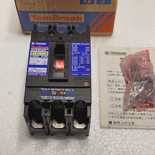 Terasaki Tembreak XE100NS 3 Pole Circuit Breaker 10A