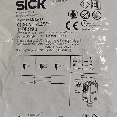 西克光电传感器GTB6N1212S97订货号110889-议价