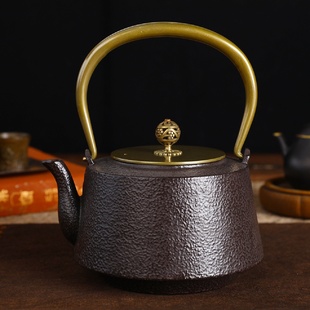 茶室摆件 茶具手工家用铸铁煮茶壶居家围炉专用生铁壶复古新中式
