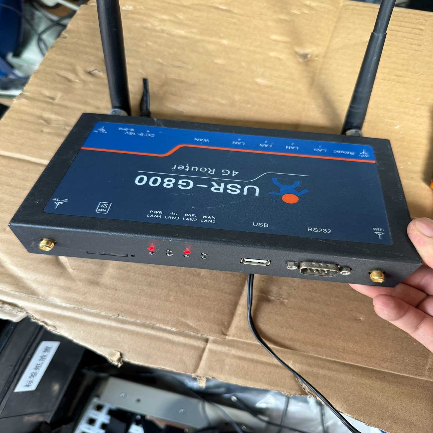 工业无线4G路由器+USR-G800+Wifi路由器实物实拍~议价