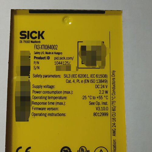 溢价-SICK西克安全继电器FX3XTIO84002订货号