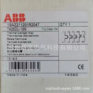Питание теплового реле перегрузки ABB TA25DU-19M, заданный ток 1319A Кат. № 10135415