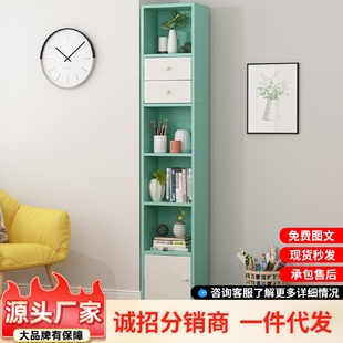 书架书柜墙角收纳储物柜简易落地格子创意家用学生卧室转角置物架