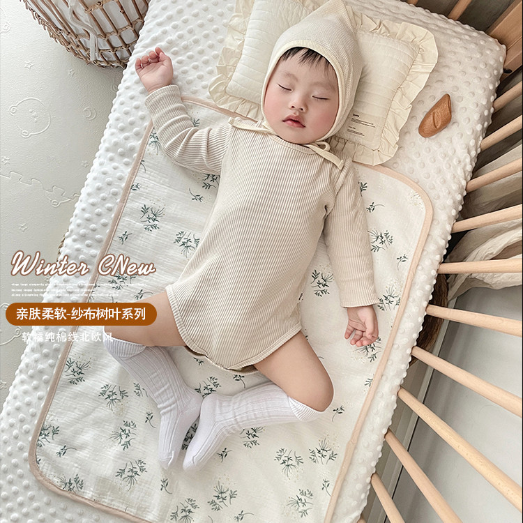 纯棉纱布新生儿隔尿垫婴儿小床单宝宝大尺寸防水月经姨妈垫可