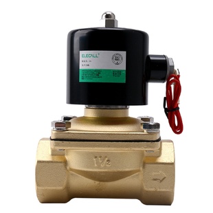 伊莱科2W 400 40电磁阀水阀油阀气阀常闭型铜制AC220V 1.5寸