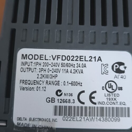 询价-台达变频器VFD022EL21A议价
