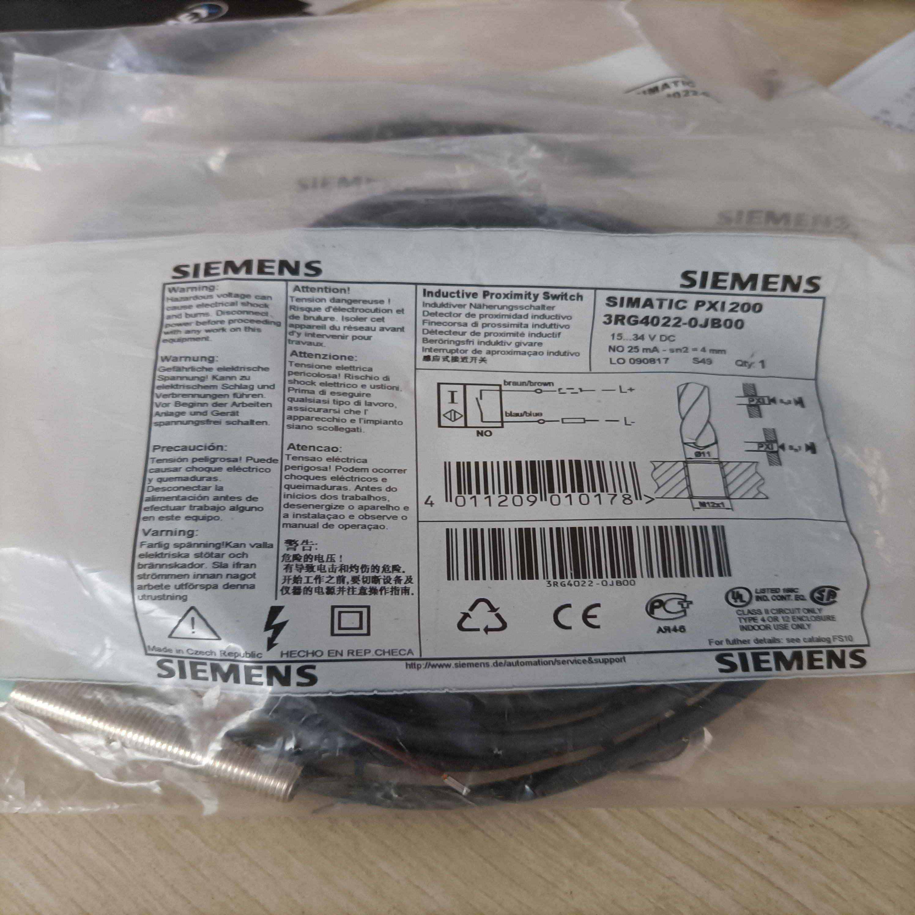 3RG4022-0JB00西门子接近开关全新原装未拆封