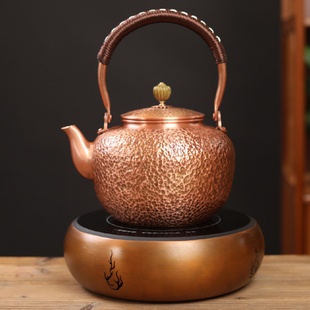 紫铜水壶烧水壶大容量纯铜煮茶壶泡茶壶家用加厚铜壶电陶炉沏茶壶
