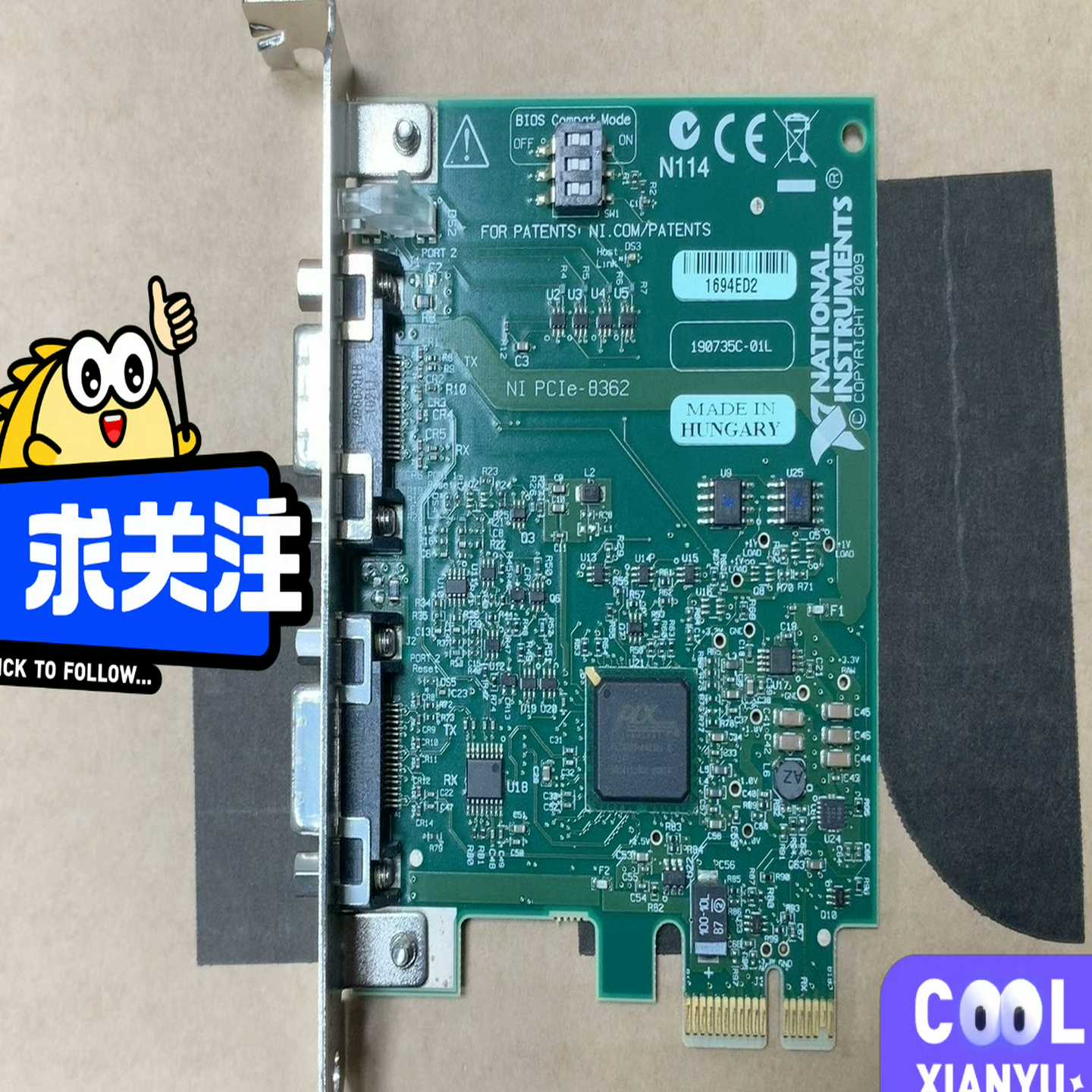 原装NIPCIe-8362数据采集卡，功能完好，成色轻微使