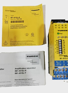 *无盒*TURCKIM1-451EX-R。开关放大器3E-377541188保修&延