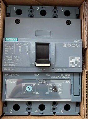 西门子3VA12254EF32OAAO3P250A塑壳-议价