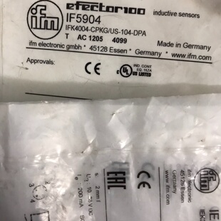 【询价】IFM易福门IF5904光电开关传感器德国，库存