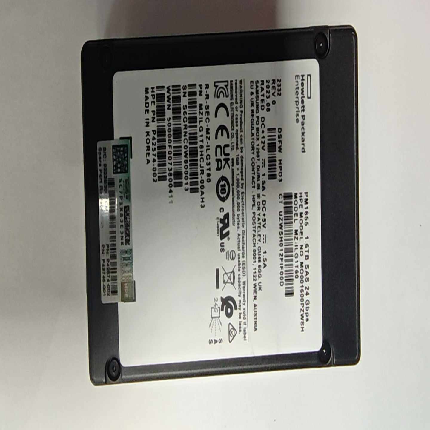 HPE惠普PM16551.6TBSAS24G固态硬盘，--议价商品
