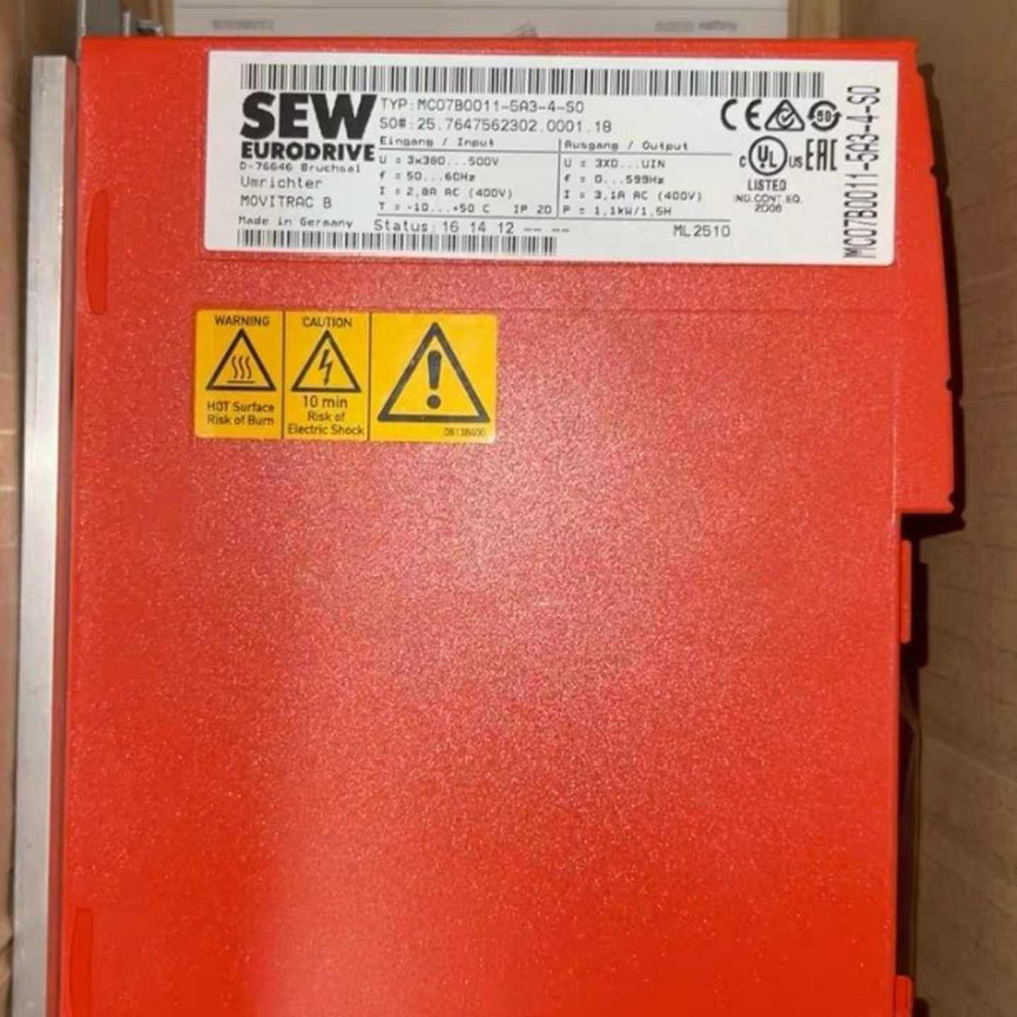 询价SEW变频器MC07B0011-5A3-4-S0