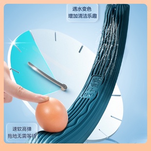家用卫生间吸水浴室迷你拖把对折免 舒棉海绵拖把胶棉2023新款