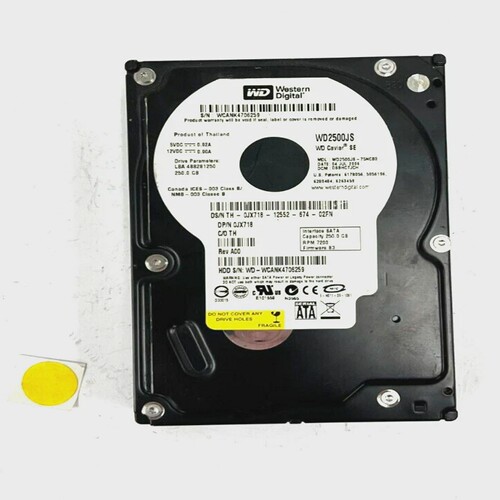 西部数字WD2500JS硬盘250GBRPM72008MBOAL4