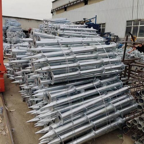 太阳能光伏螺旋地桩灌注桩微信预埋件基地建设地螺丝旋桩热镀锌桩