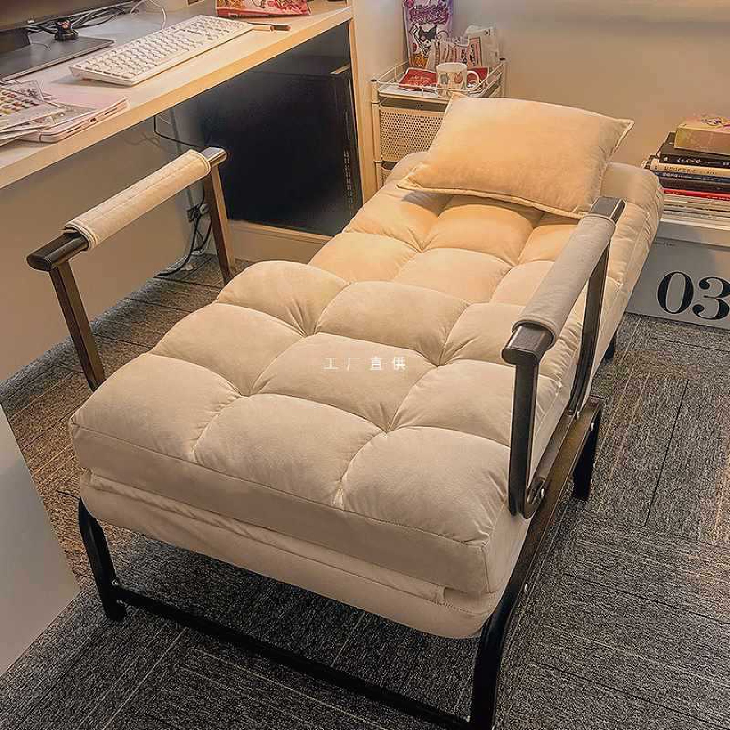 躺椅折叠午休床两用椅懒人可躺可坐阳台家用休闲办公室午睡