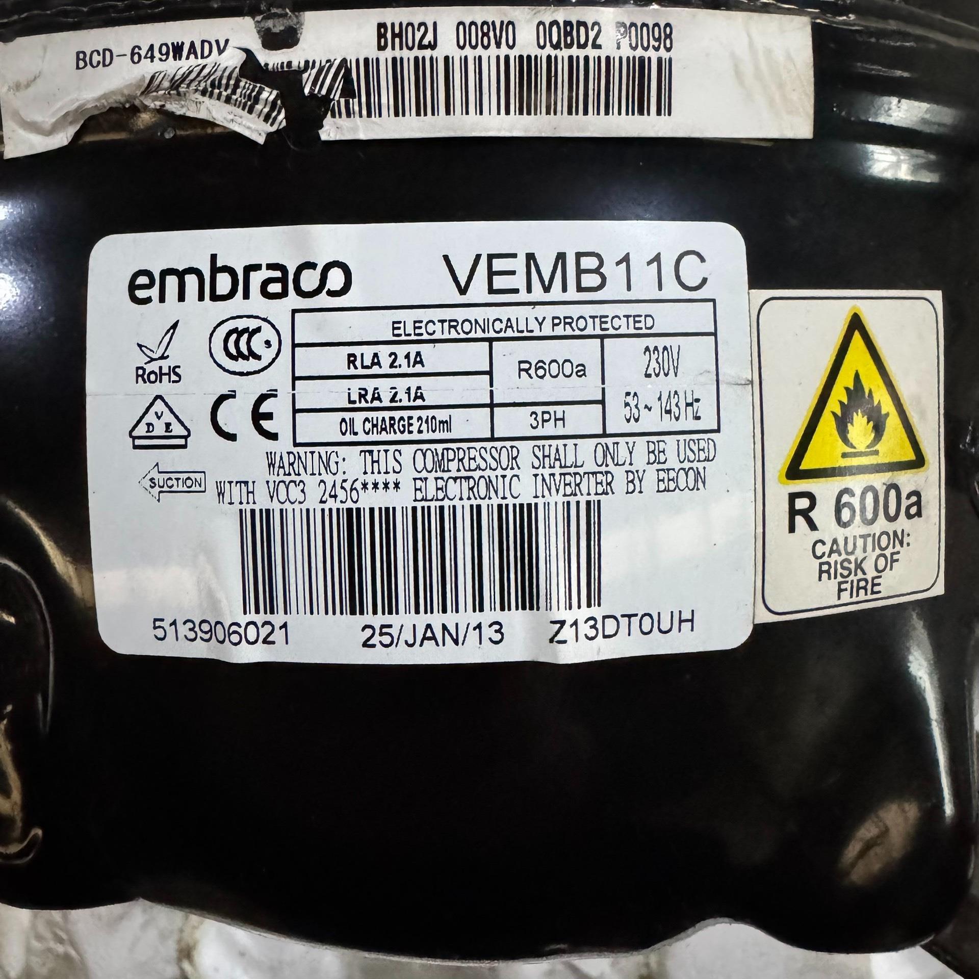 售前询价恩布拉克VEMC9C变频压缩机-议价