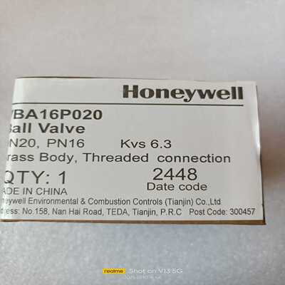 霍尼韦尔VBA16P020球阀，型号VBA16P020，黄铜--议价商品