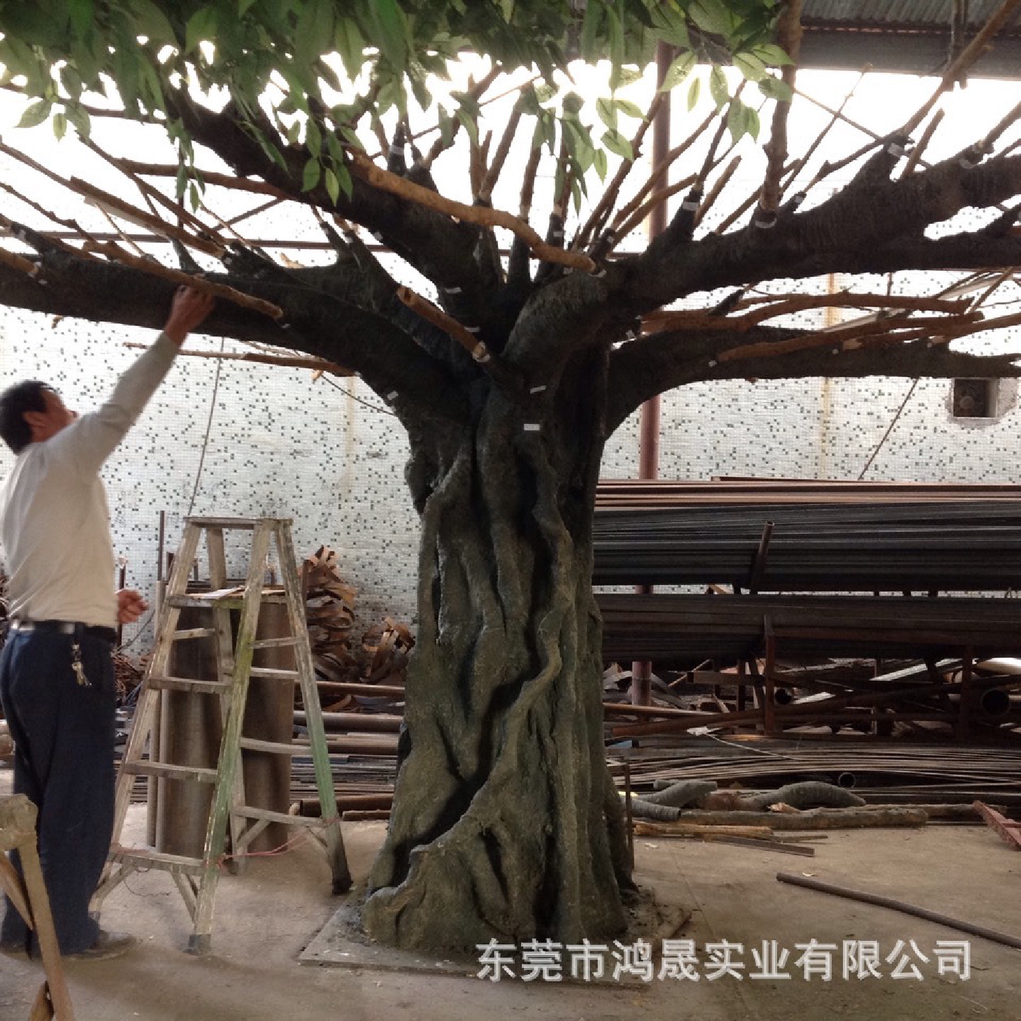 仿真杆定做榕树杆批发古树树杆热卖室内外装饰树干批发