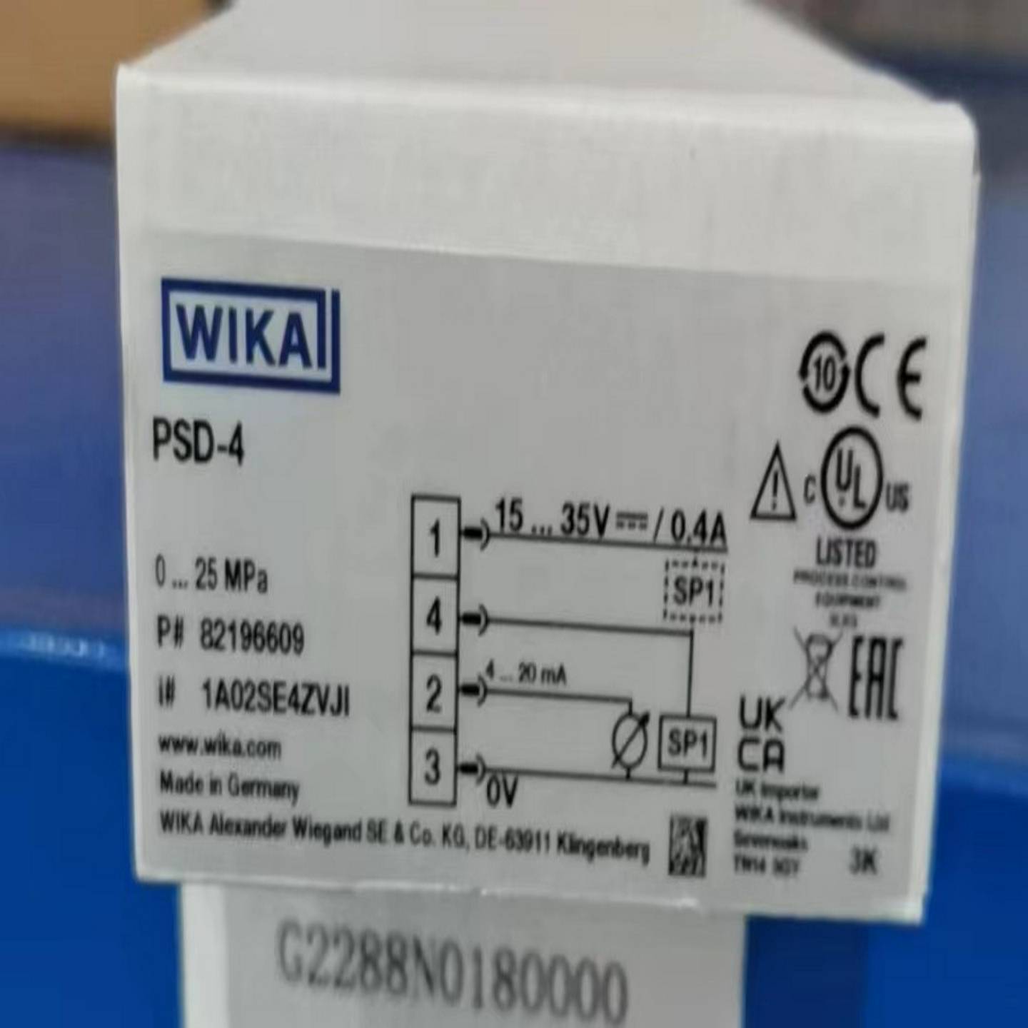 德国WIKA威卡PSD-40-25Mpa压力传感器询价