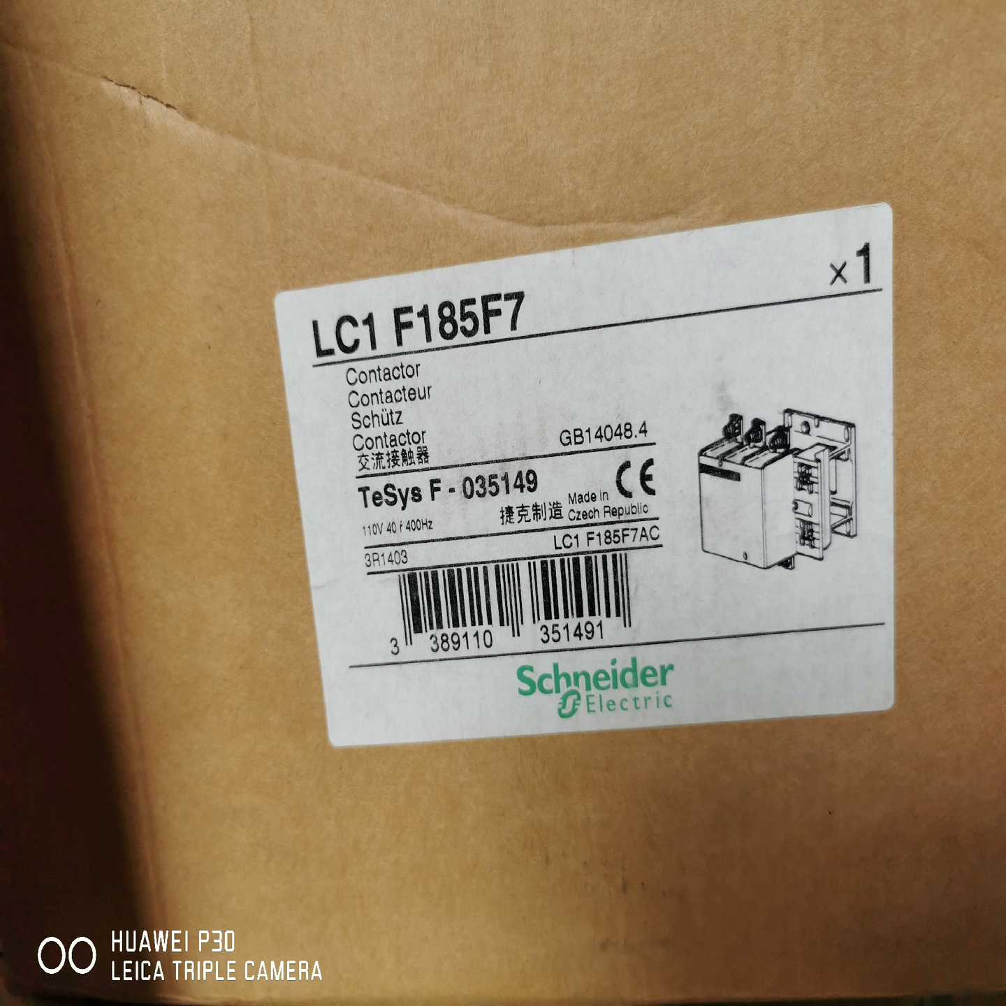 议价施耐德接触器LC1F185F7110V40/400H