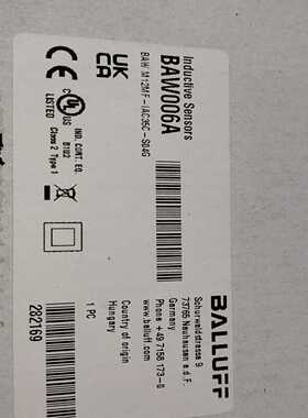 全新巴鲁夫InductiveSensor，型号BAW--议价商品